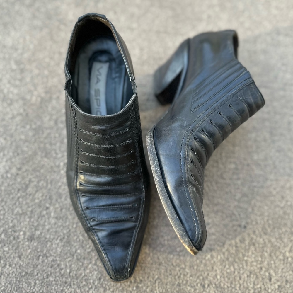 VIA SPIGA black western booties 90’s Vintage 💎 7.5M